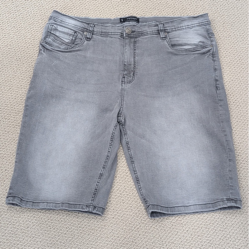 Abstract‎ One Grey Denim Shorts Men's 40W Distressed 90's Grunge Y2K
